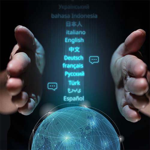 Comércio global multilíngue